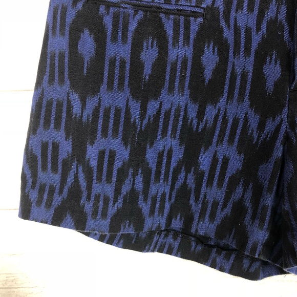GAP Blue & Black Patterned 100% Cotton Shorts - Picture 4 of 7
